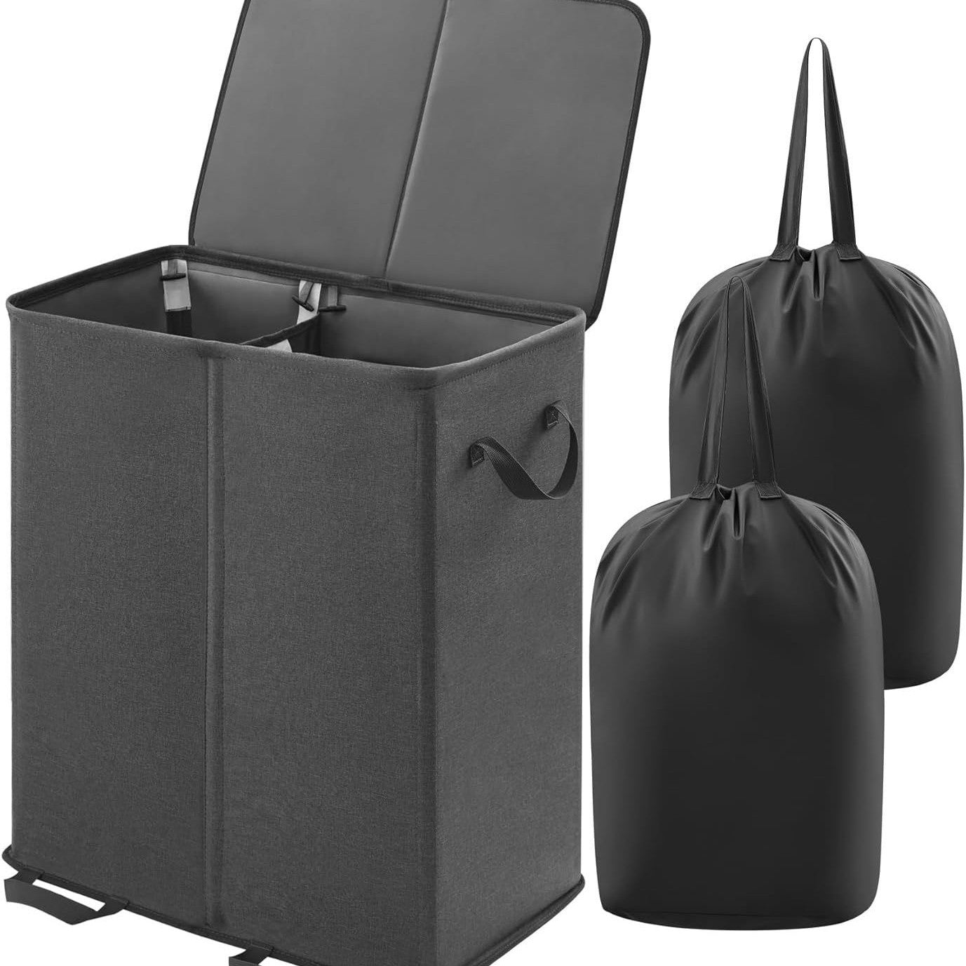 Sakerplus Double Laundry Hamper with Lid