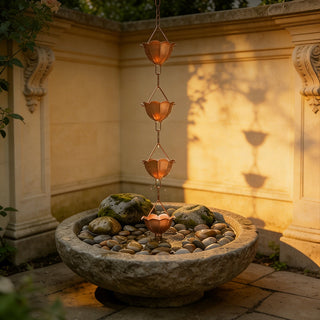 Sakerplus® Nature-Inspired Petal Design Rain Chain
