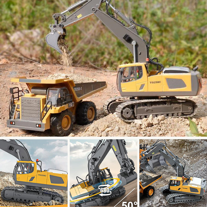 Sakerplus 9-Channel RC Metal Bulldozer