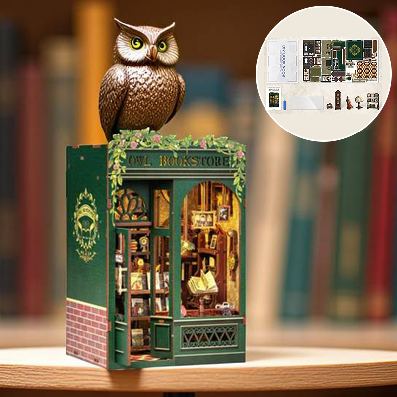 Sakerplus Mini Bookstore DIY Kit Decor