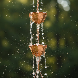Sakerplus® Nature-Inspired Petal Design Rain Chain