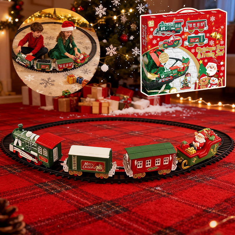 Sakerplus Christmas Tree Train Set Toy