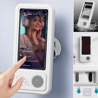 Sakerplus® Shower Phone Holder Speaker With Speaker