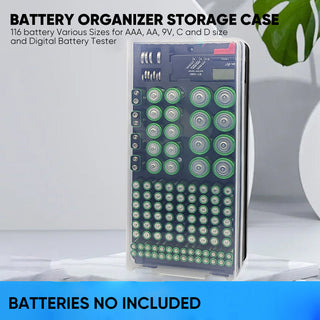 Sakerplus 116-Slot Battery Storage Box