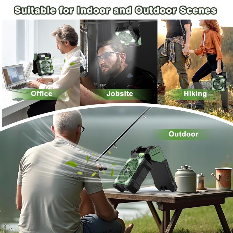 Sakerplus Solar Powered Portable Camping Fan