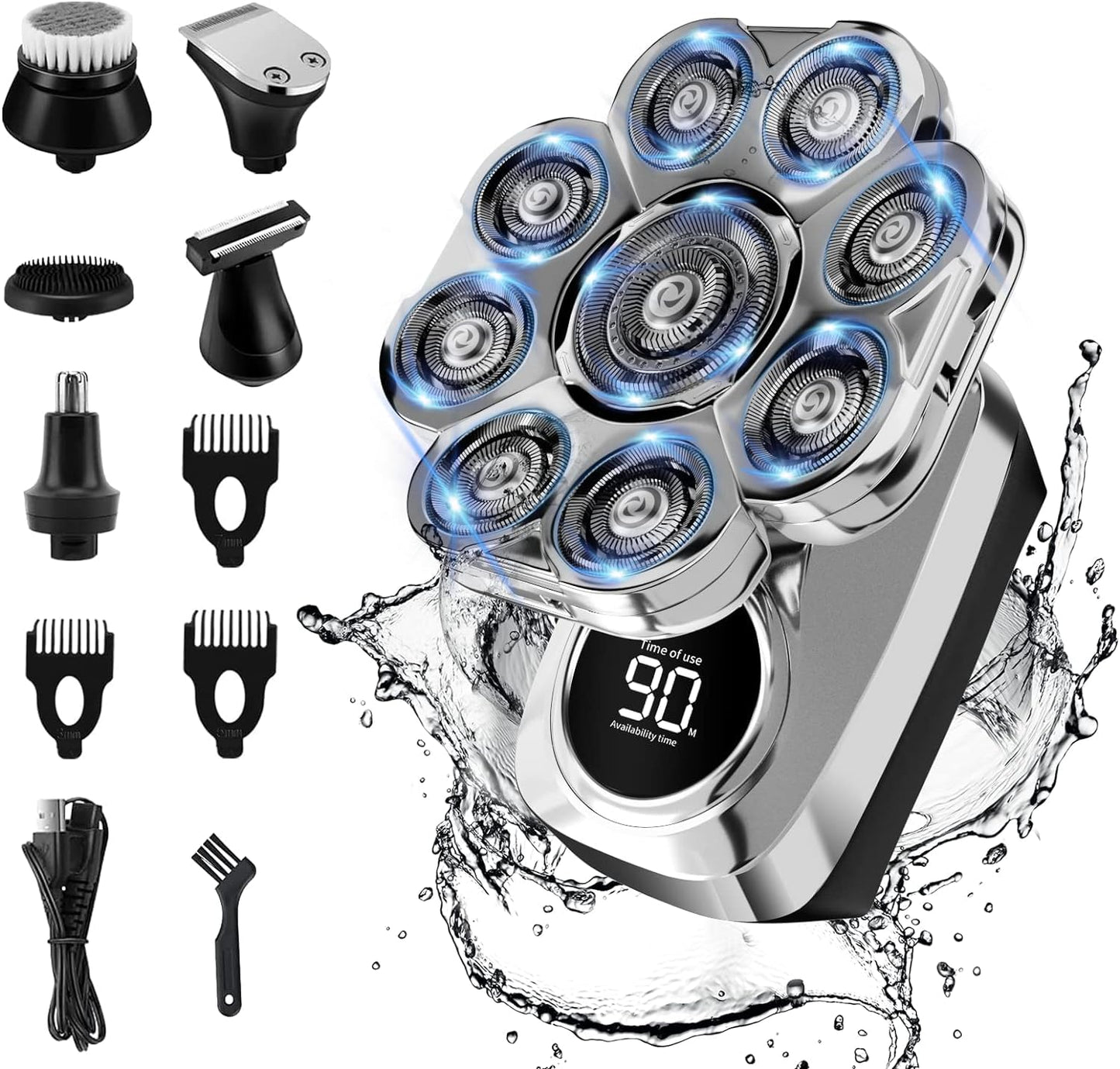 Sakerplus 6-in-1 Bald Head Shaver Kit