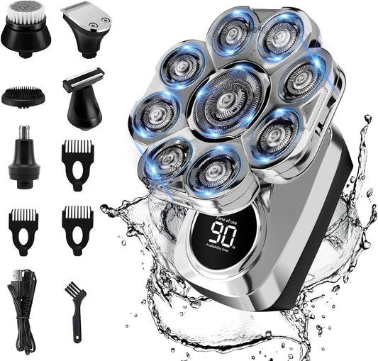 Sakerplus 6-in-1 Bald Head Shaver Kit