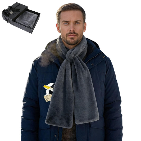 Sakerplus® Faux Fur Scarf With Hidden Pocket