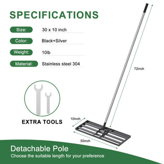 Sakerplus Lawn Leveling Rake