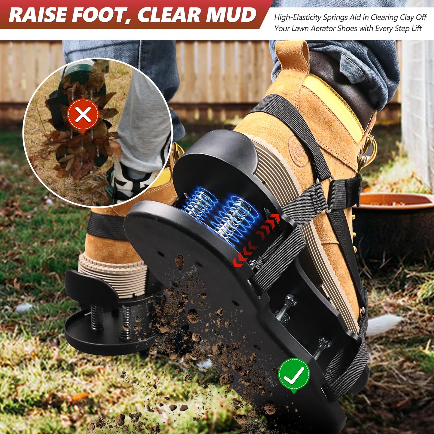 Sakerplus Lawn Aerator Shoes for Grass