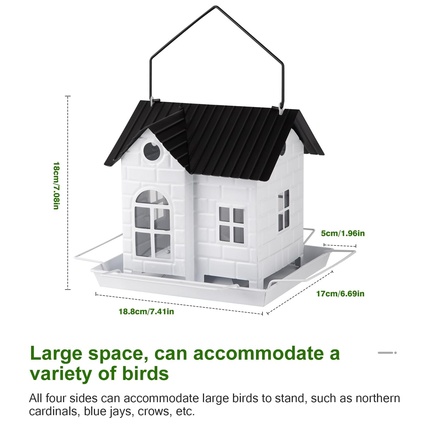 Sakerplus Hanging Solar Bird Feeder