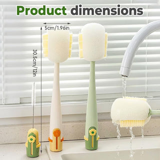 Sakerplus® Multifunctional Bottle Cleaning Brush Set