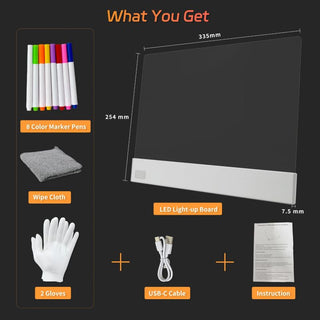 Sakerplus® LED Light Up Drawing Board