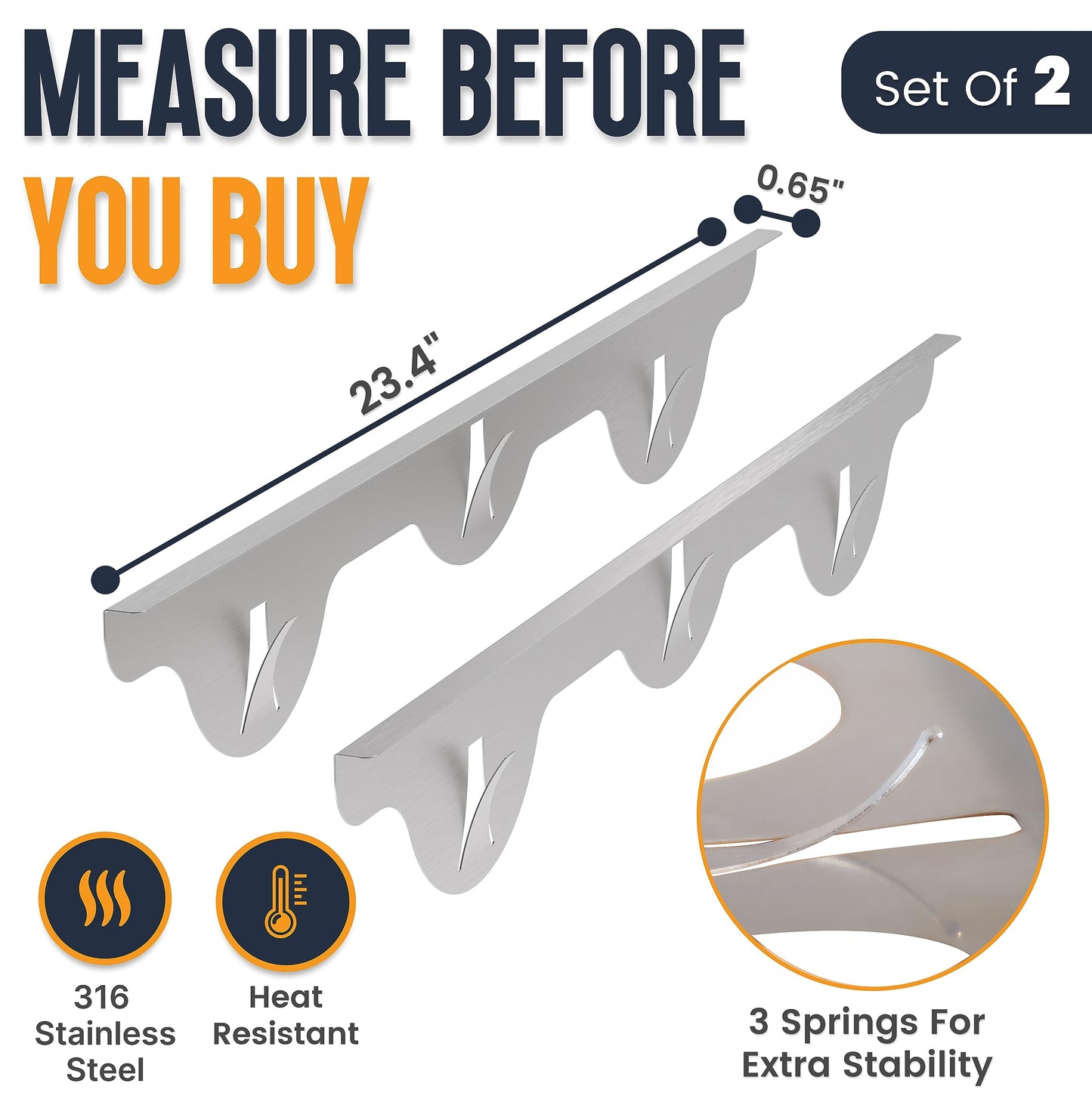 Sakerplus Stainless Steel Stove Gap Covers