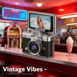 Sakerplus® Mini Flip Screen Retro Camera