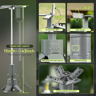 Sakerplus Telescopic Rechargeable Camping Lantern