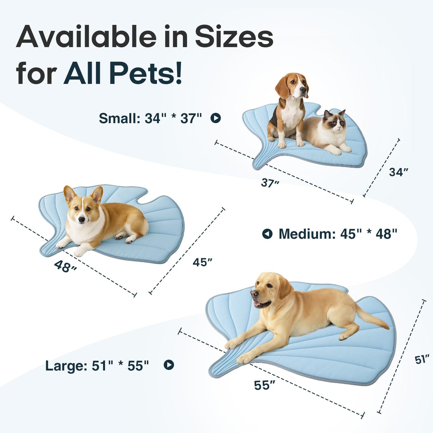 Sakerplus Leaf Shaped Dog Cooling Mat