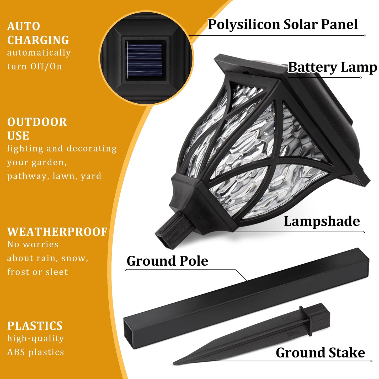 Sakerplus Solar Lights for Outside