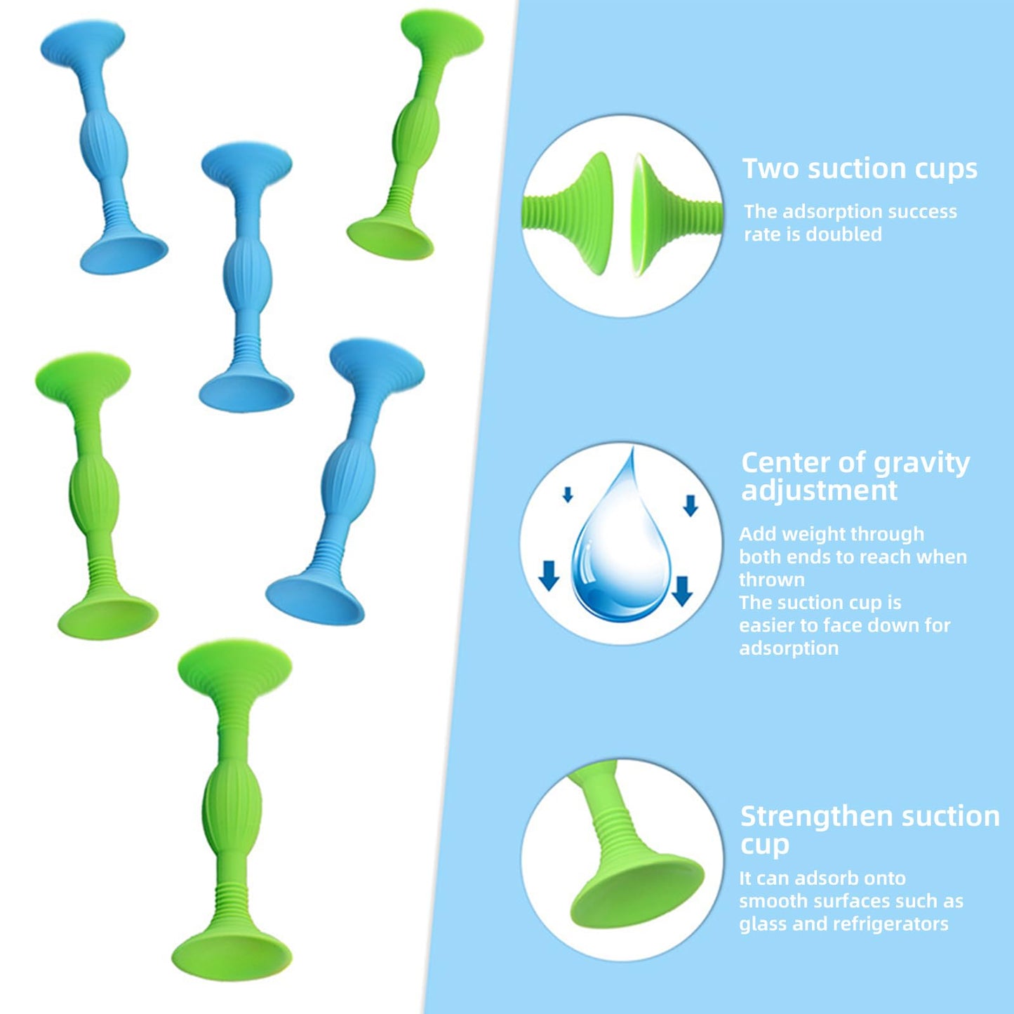 Sakerplus Double-Heade Suction Cup Game Set