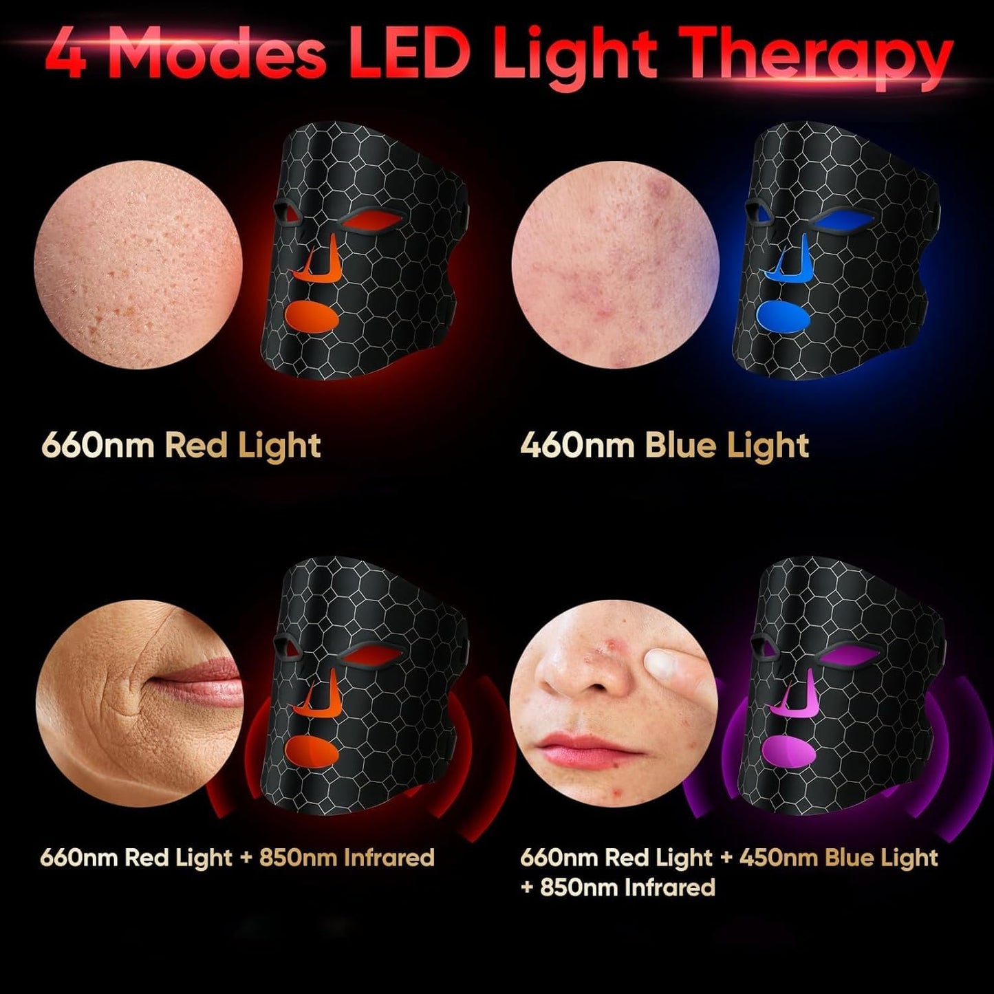Sakerplus Red Light Therapy Face And Neck Mask