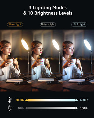 Sakerplus Ring Light with Stand for Zoom Meetings