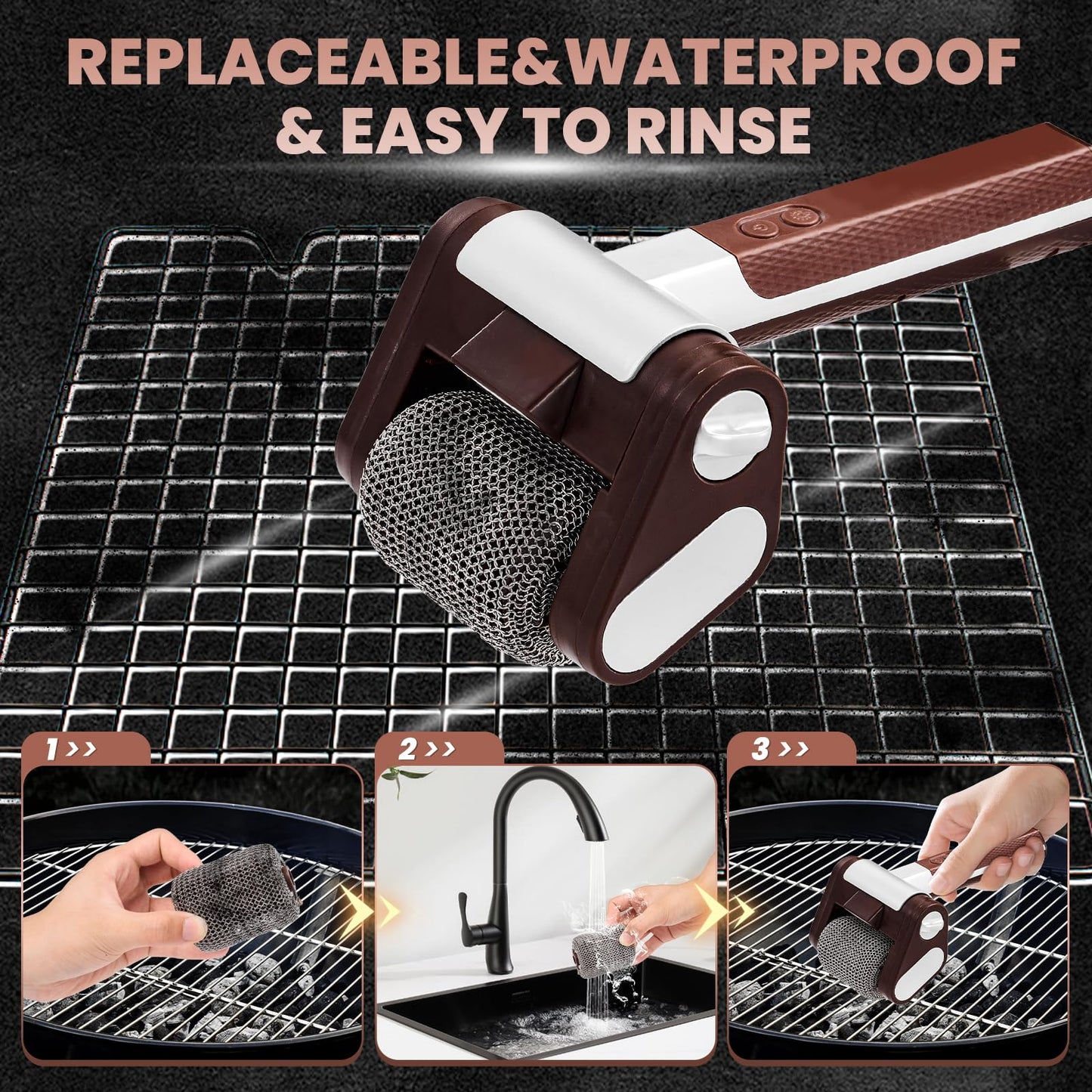 Sakerplus® Electric Grill Cleaner Bristle Free(Only 1 Roller)