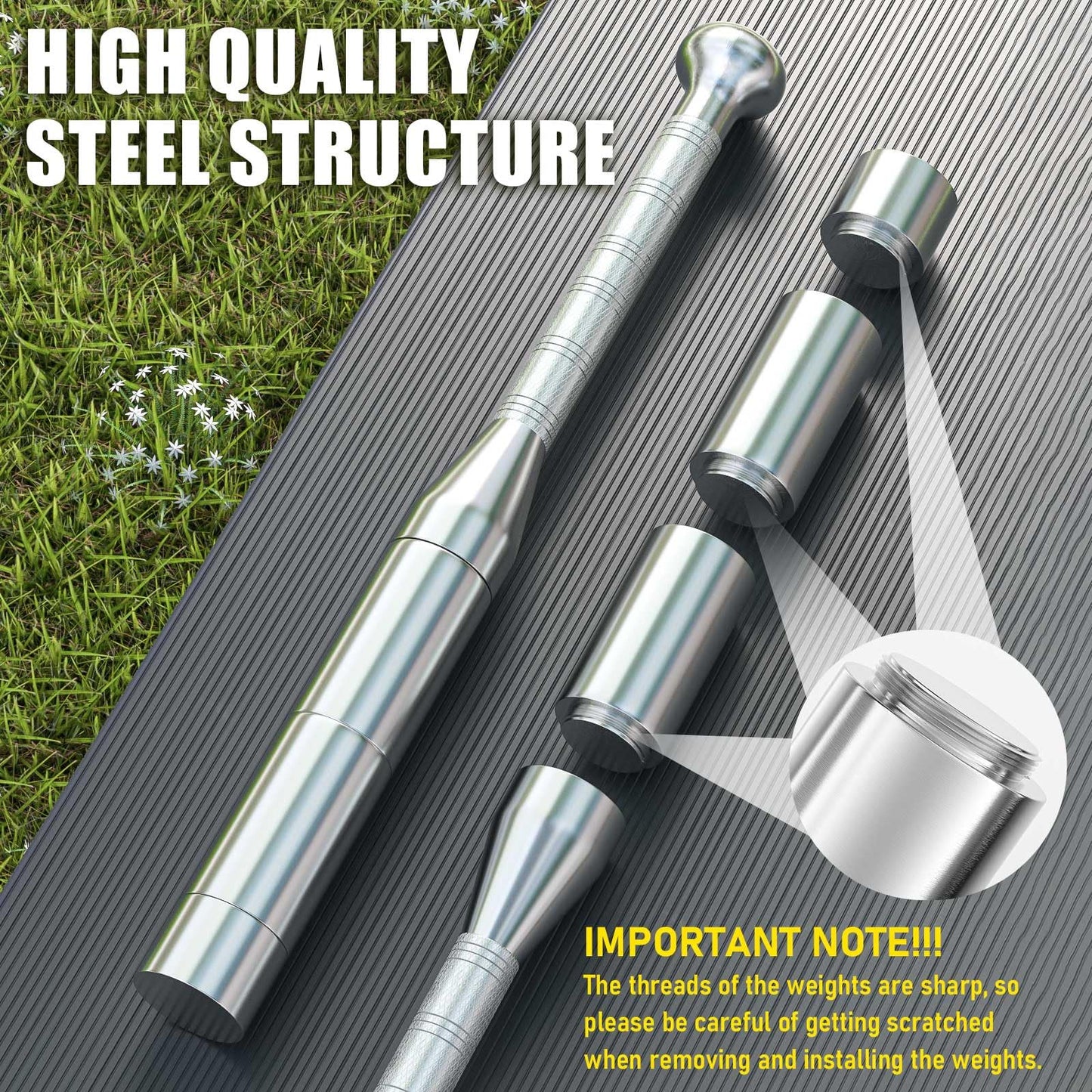 Sakerplus Adjustable Steel Macebell For Training