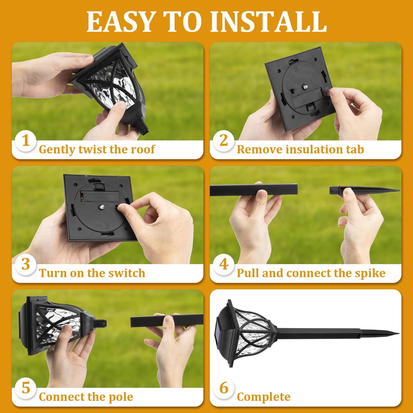 Sakerplus Solar Lights for Outside