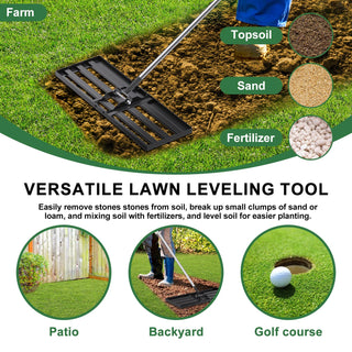 Sakerplus Lawn Leveling Rake