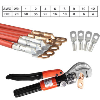 Sakerplus Upgraded Hydraulic Cable Crimper Hand Tool