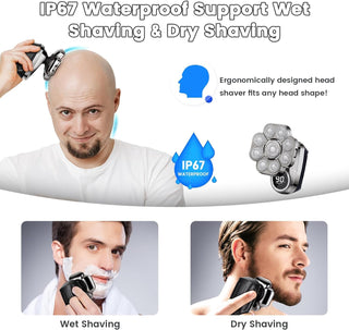 Sakerplus 6-in-1 Bald Head Shaver Kit