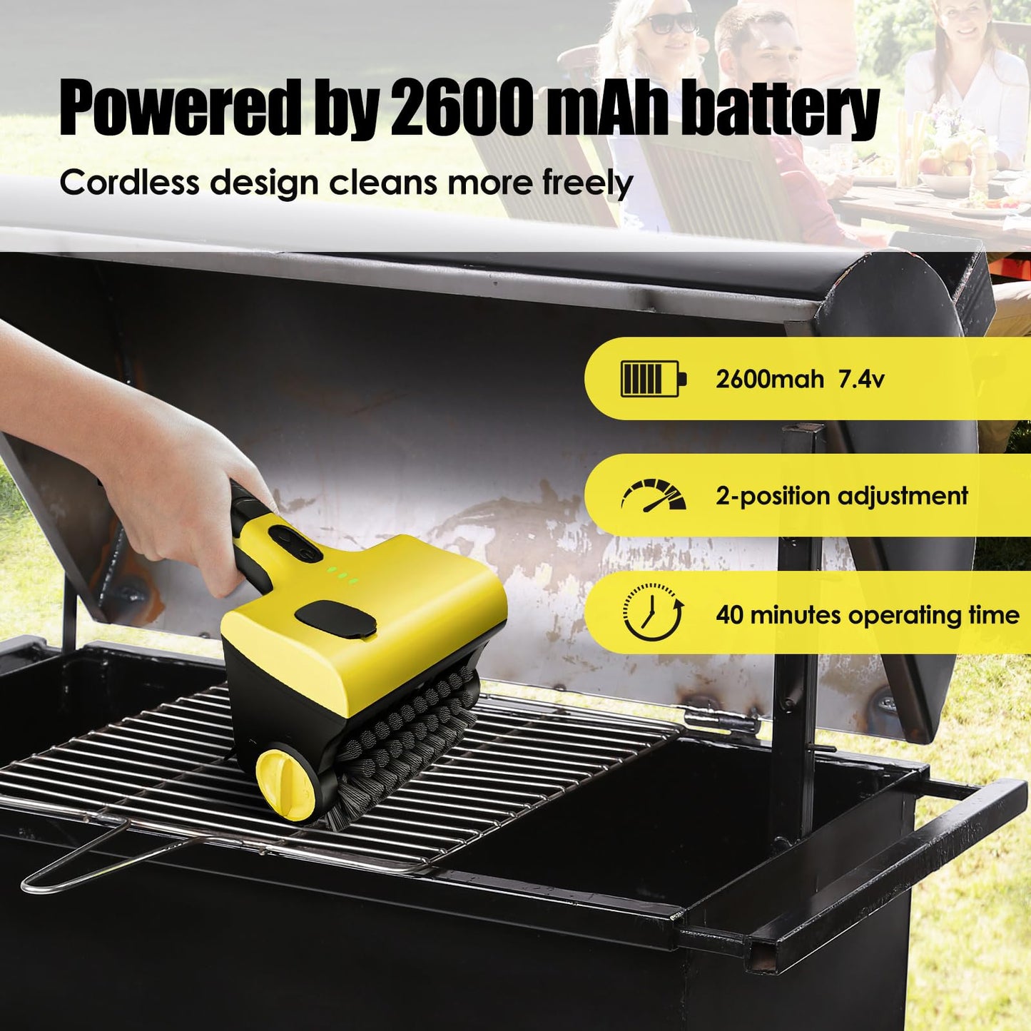 Sakerplus Electric Grill Cleaner Cordless & Rechargeable