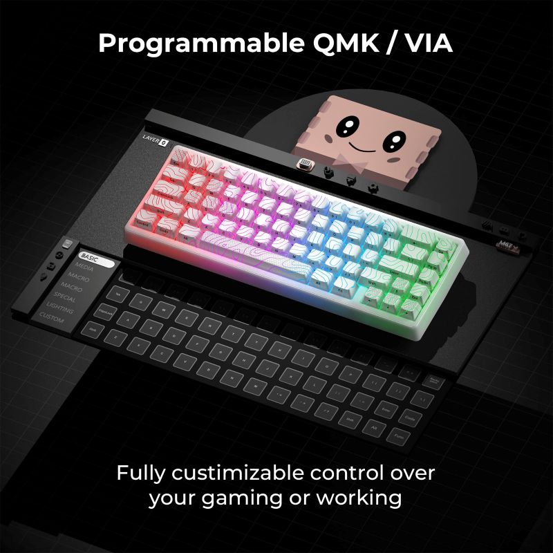 Sakerplus Compact Wireless Mechanical Gaming Keyboard