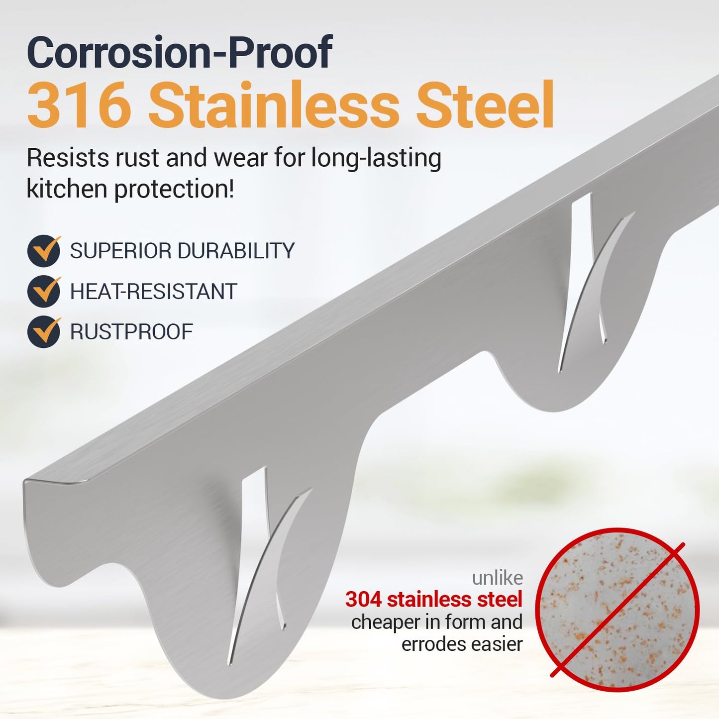 Sakerplus Stainless Steel Stove Gap Covers