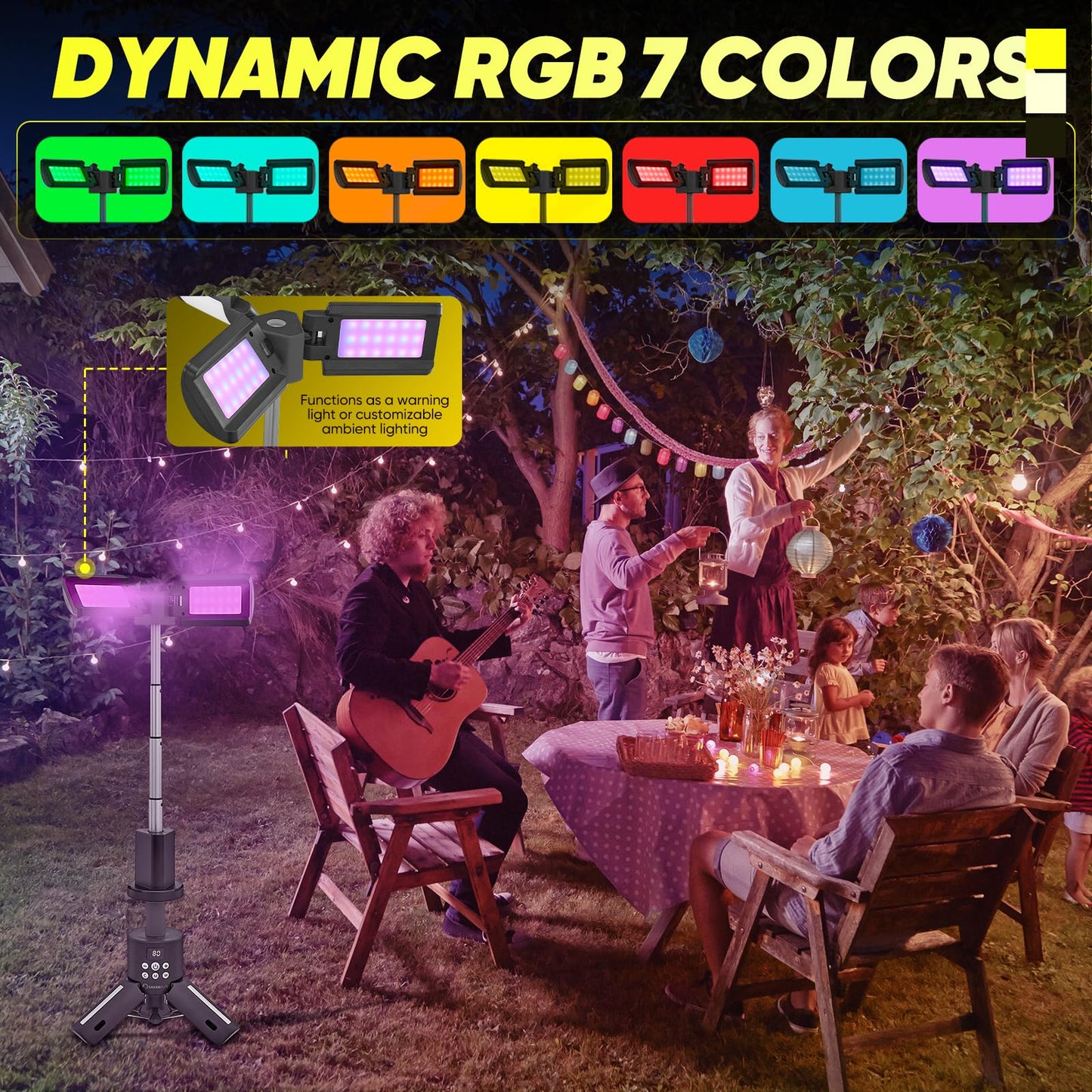 Sakerplus Telescopic Camping Lights with Stand