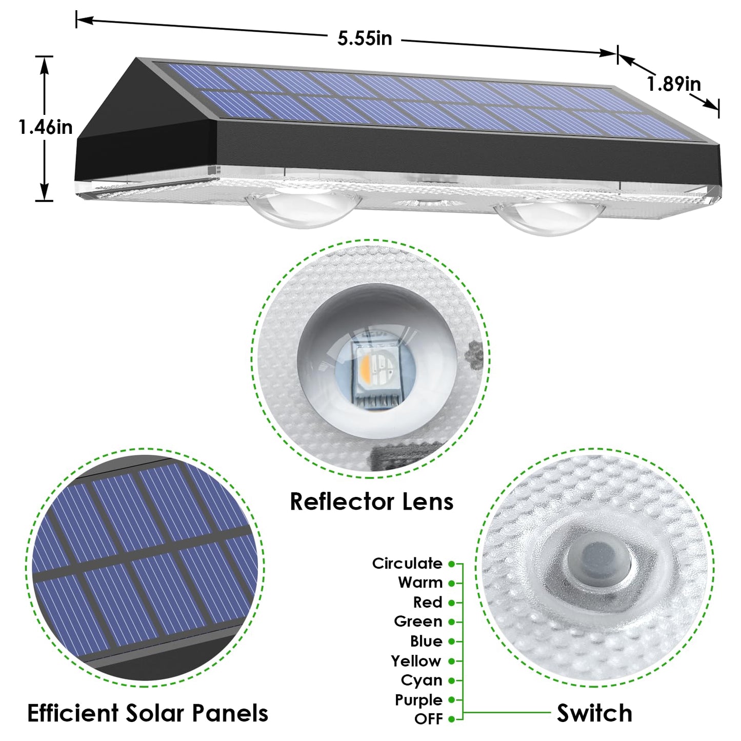 Sakerplus Wall Mount Solar Lights