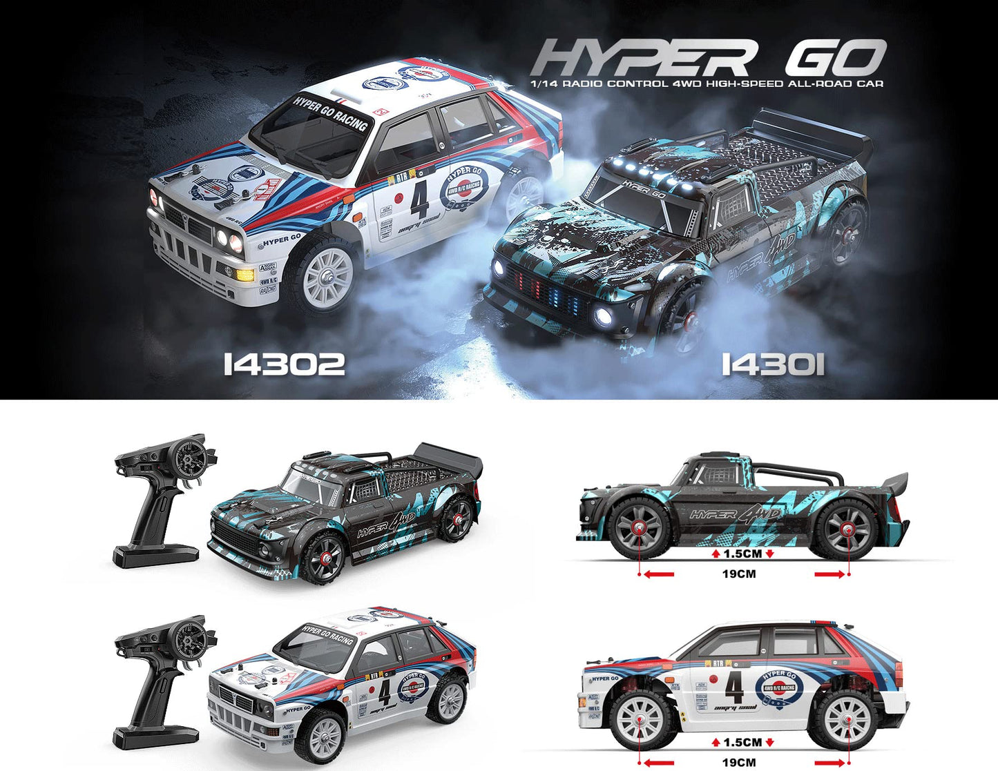 Sakerplus® Hyper Go RC Rally Car