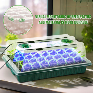 Sakerplus 2 Pack Seed Starter Tray with Grow Light