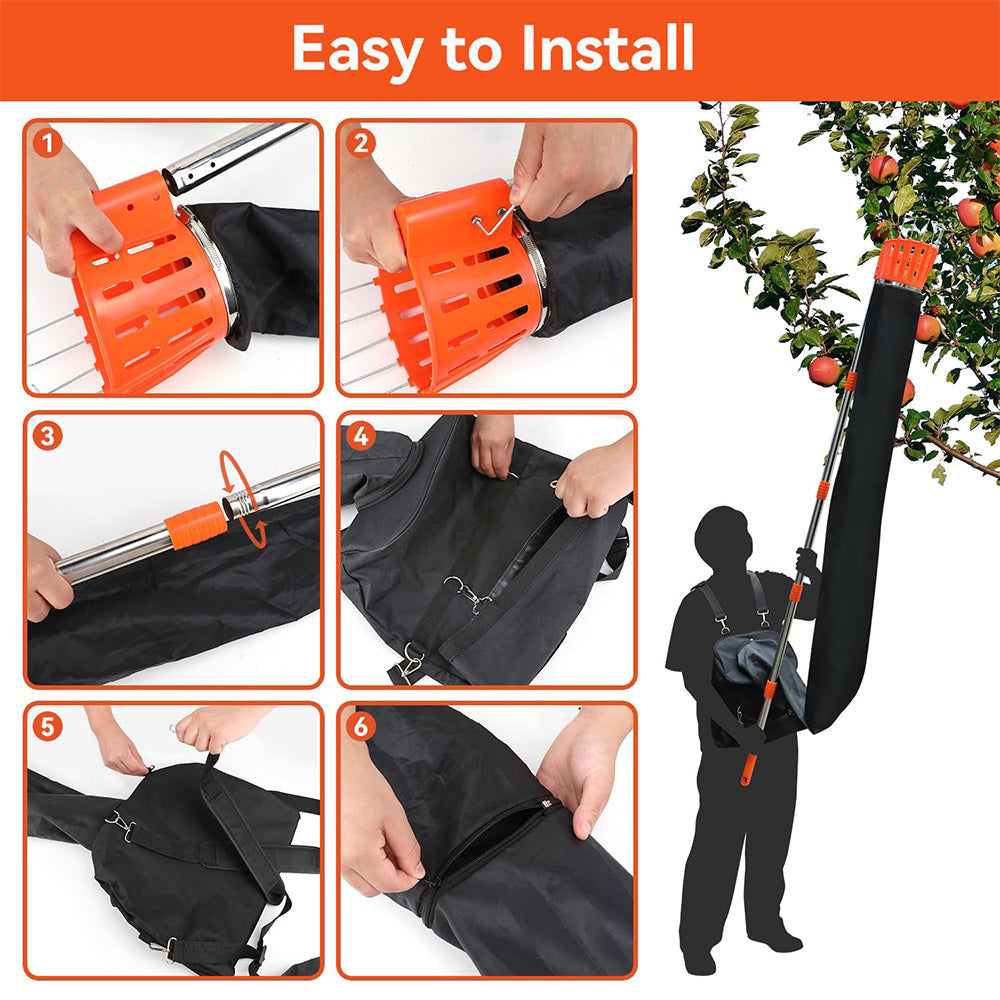 SAKER Fruit Picker Pole with Harvest Bag
