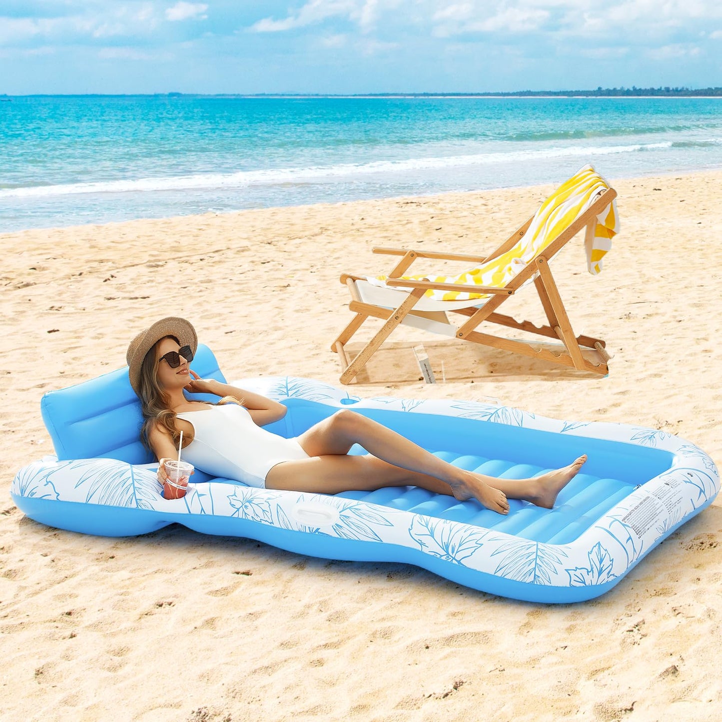 Sakerplus Inflatable Adult Pool Lounger Float