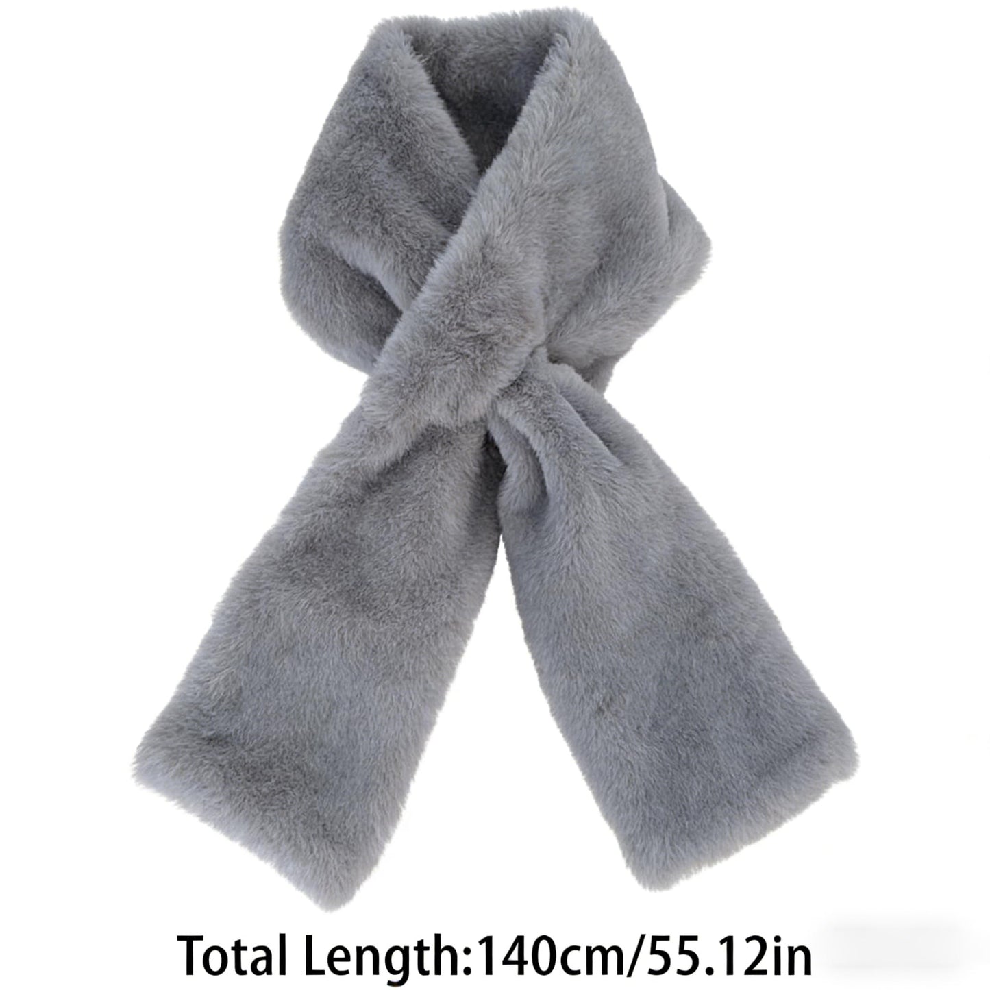 Sakerplus® Faux Fur Scarf With Hidden Pocket