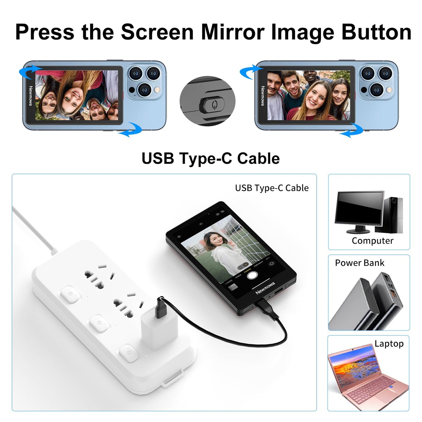 Sakerplus Magnetic Screen for Selfie Monitor