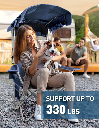 Sakerplus Folding Camping Chair with Fan