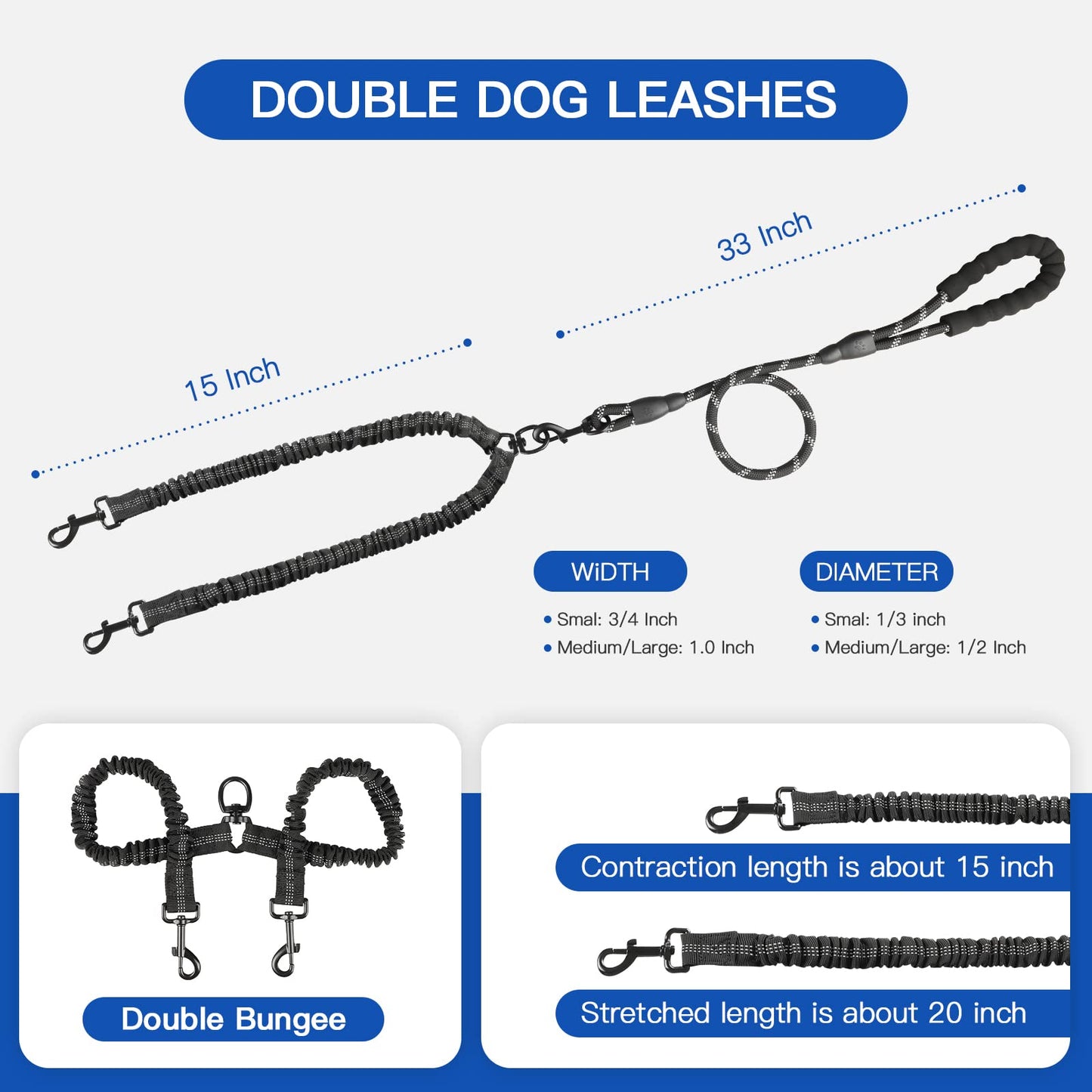 Sakerplus Double Dog Leash