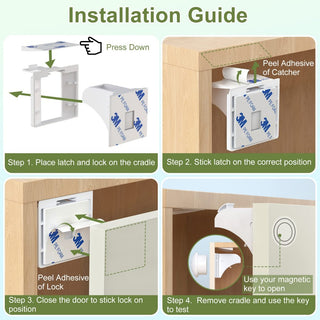 Sakerplus® Magnetic Child Safety Cabinet Locks Set