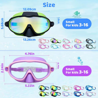 Sakerplus Kids Waterproof Anti-Fog Swim Goggles