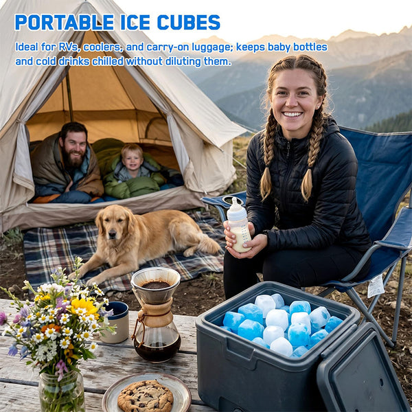 Sakerplus® Reusable BPA-Free Refreezable Plastic Ice Cubes