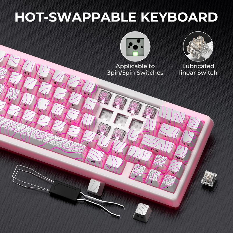 Sakerplus Compact Wireless Mechanical Gaming Keyboard
