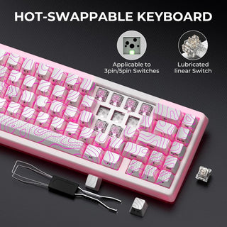 Sakerplus Compact Wireless Mechanical Gaming Keyboard