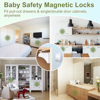 Sakerplus® Magnetic Child Safety Cabinet Locks Set